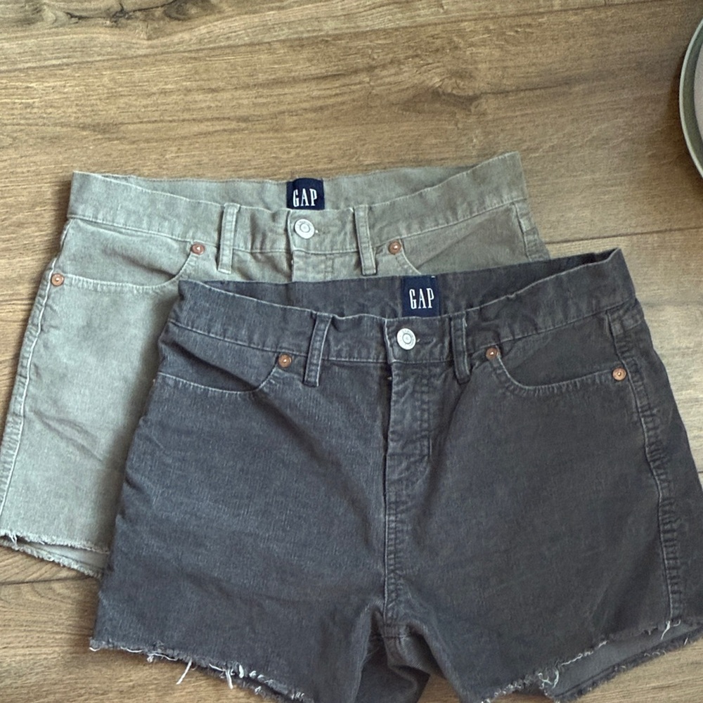 GAP Women's Denim Shorts - Gray and Brown